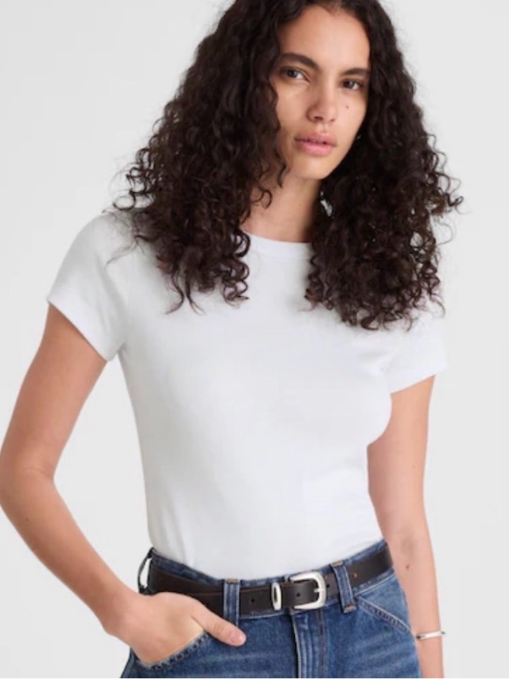 Madewell The 90s Tee in Compact Cotton white - New with tags